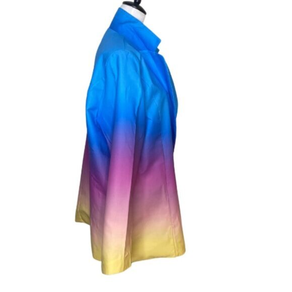 Women's Multicolor Cropped Blazer Fairy Button up Preppy Plus Size 4X - Picture 3 of 7